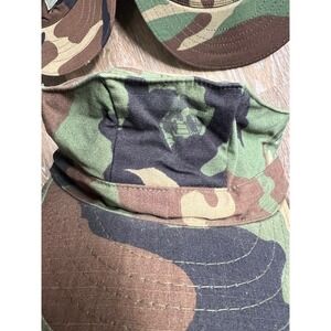 Sekri Industries Woodland Camo Utility Cap Mens XS Green Excellent Ripstop Hat